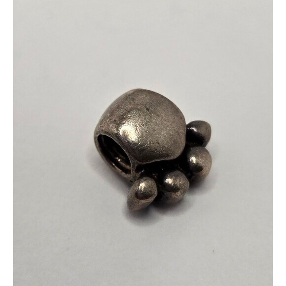 Silver  Charm Dog Paw Vintage J165 - Picture 1 of 2